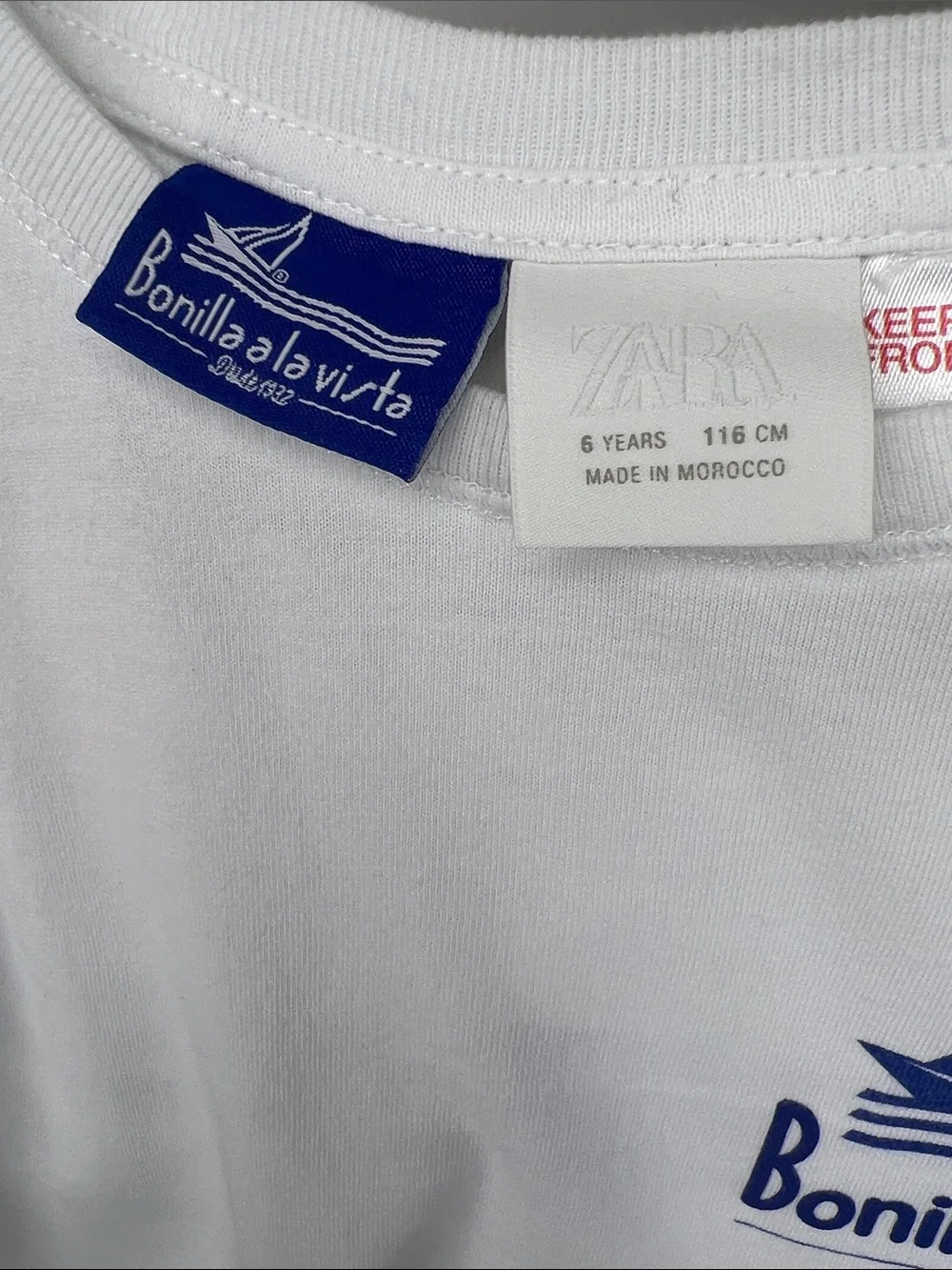 Zara Boys: Bonilla a la Vista White Graphic Tee - Picture 2 of 6